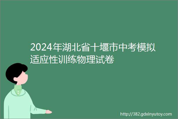 2024年湖北省十堰市中考模拟适应性训练物理试卷